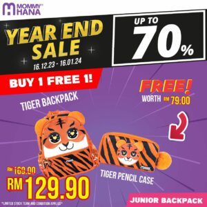 [YEAR END SALE] [BUY1FREE1] TIGER JUNIOR BACKPACK & TIGER PENCIL CASE