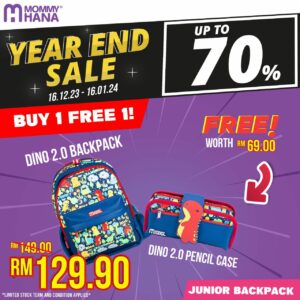 [YEAR END SALE] [BUY1FREE1] DINO 2.0 JUNIOR BACKPACK & DINO 2.0 PENCIL CASE
